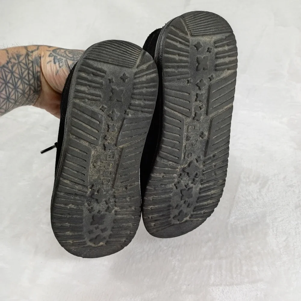 Hey Dude Wally Youth Funk Mono Youth Size 2 Black Slip On Loafers